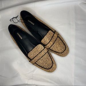 Express leopard Print Calf Hair Loafer